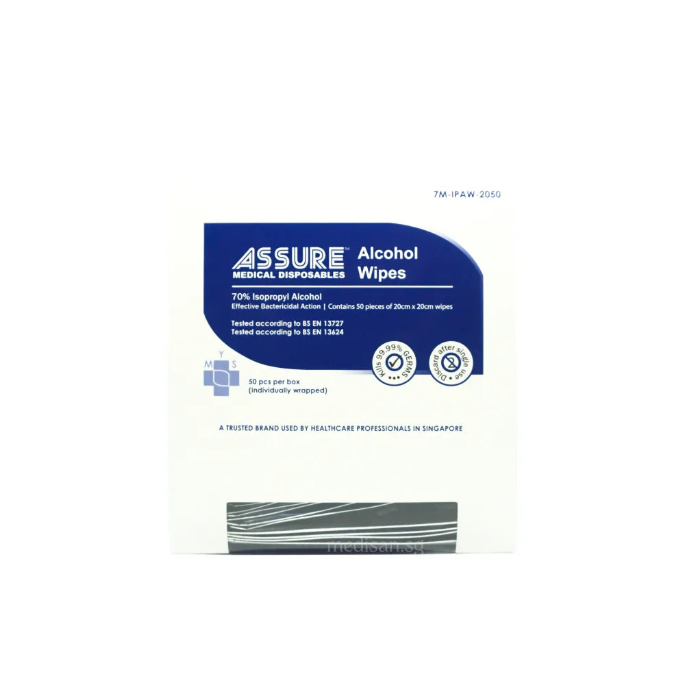 ASSURE Alcohol Wipes 20 x 20cm (Bundle of 2)