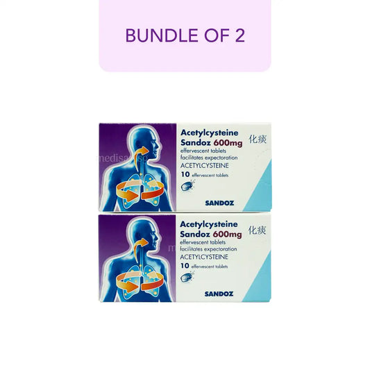 Acetylcysteine 600mg 10’s (Bundle of 2)