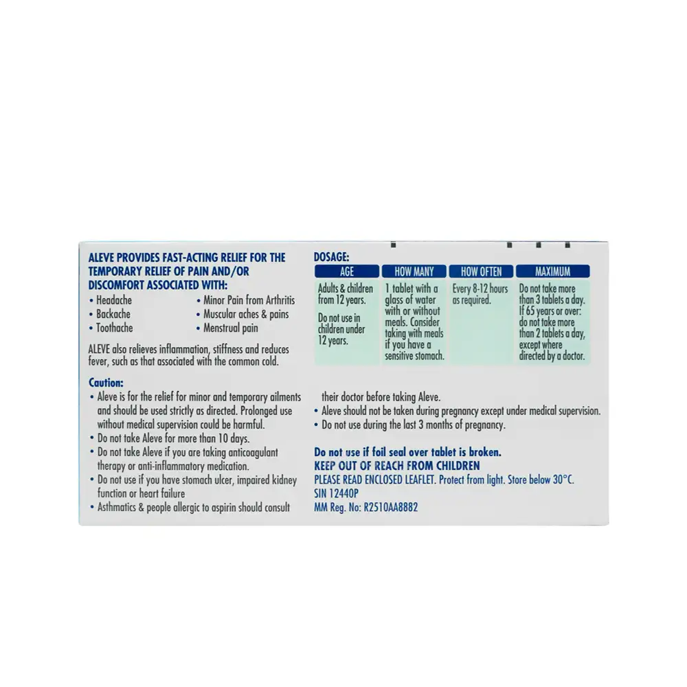 Aleve Tablets 12’s