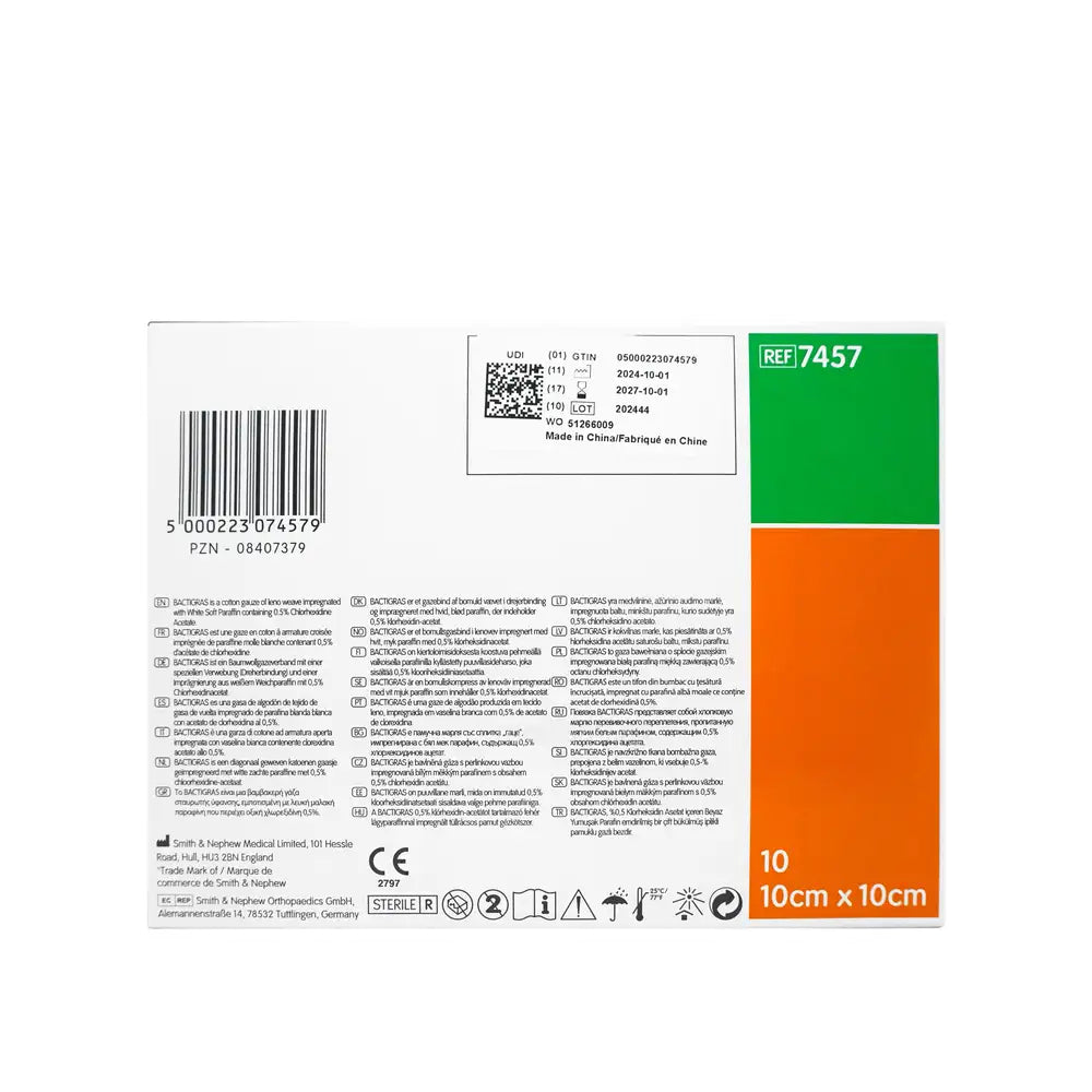 Smith & Nephew Bactigras 10x10cm 10’s