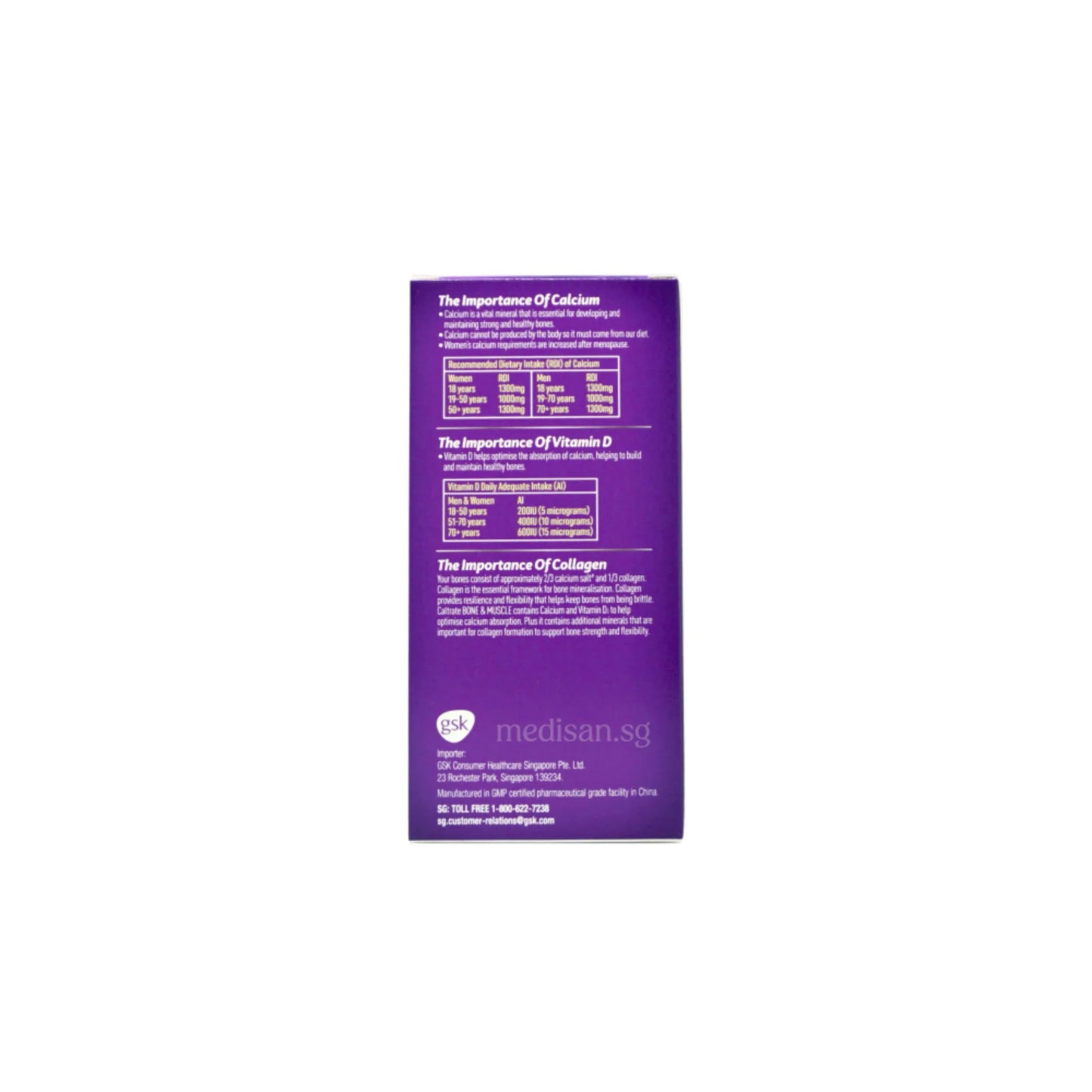 Caltrate Bone & Muscle Health Plus 600mg + Vit D 60’s