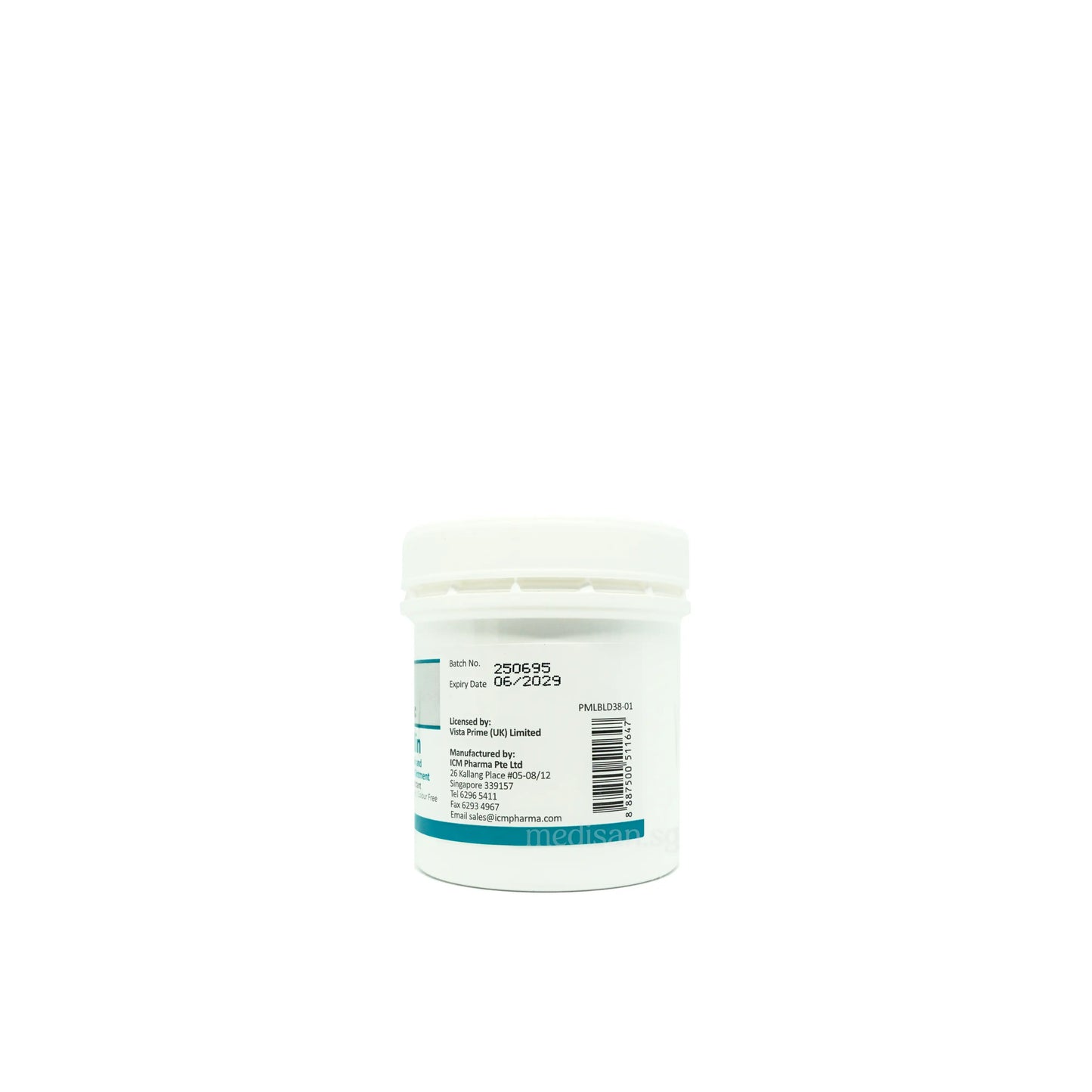 ICM Basic Dermalin White Soft Paraffin & Liquid Paraffin 60/40 Ointment 100g (Bundle of 3)