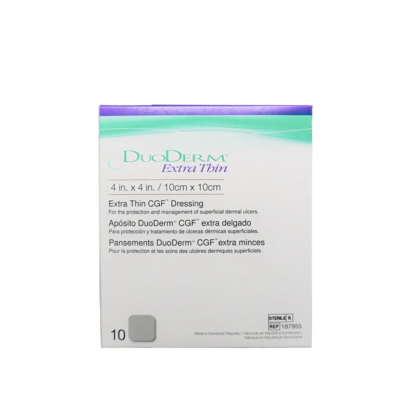 ConvaTec DuoDERM Extra Thin Hydrocolloid Dressing 10x10cm