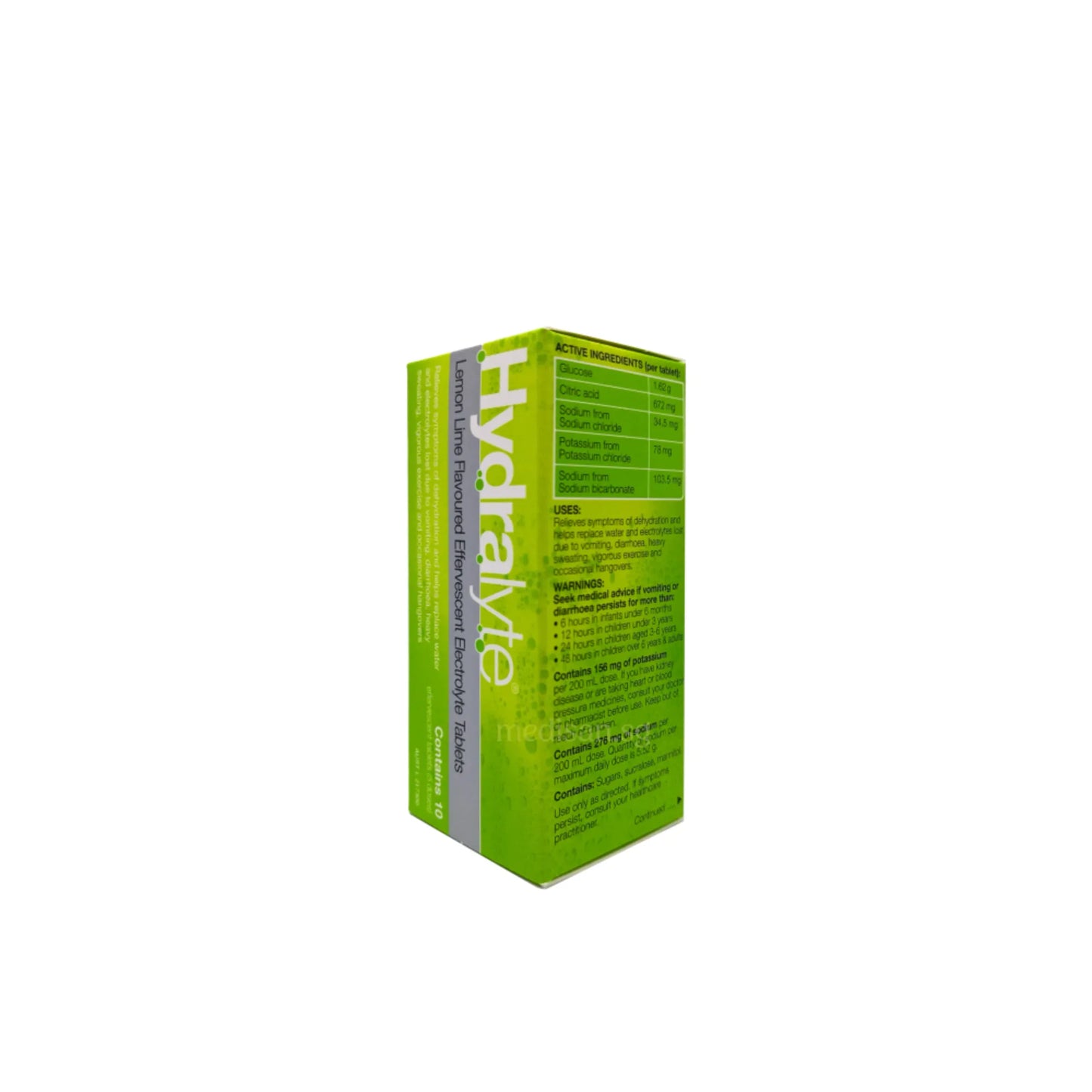 Hydralyte Effervescent tablets Lemon Lime 10s