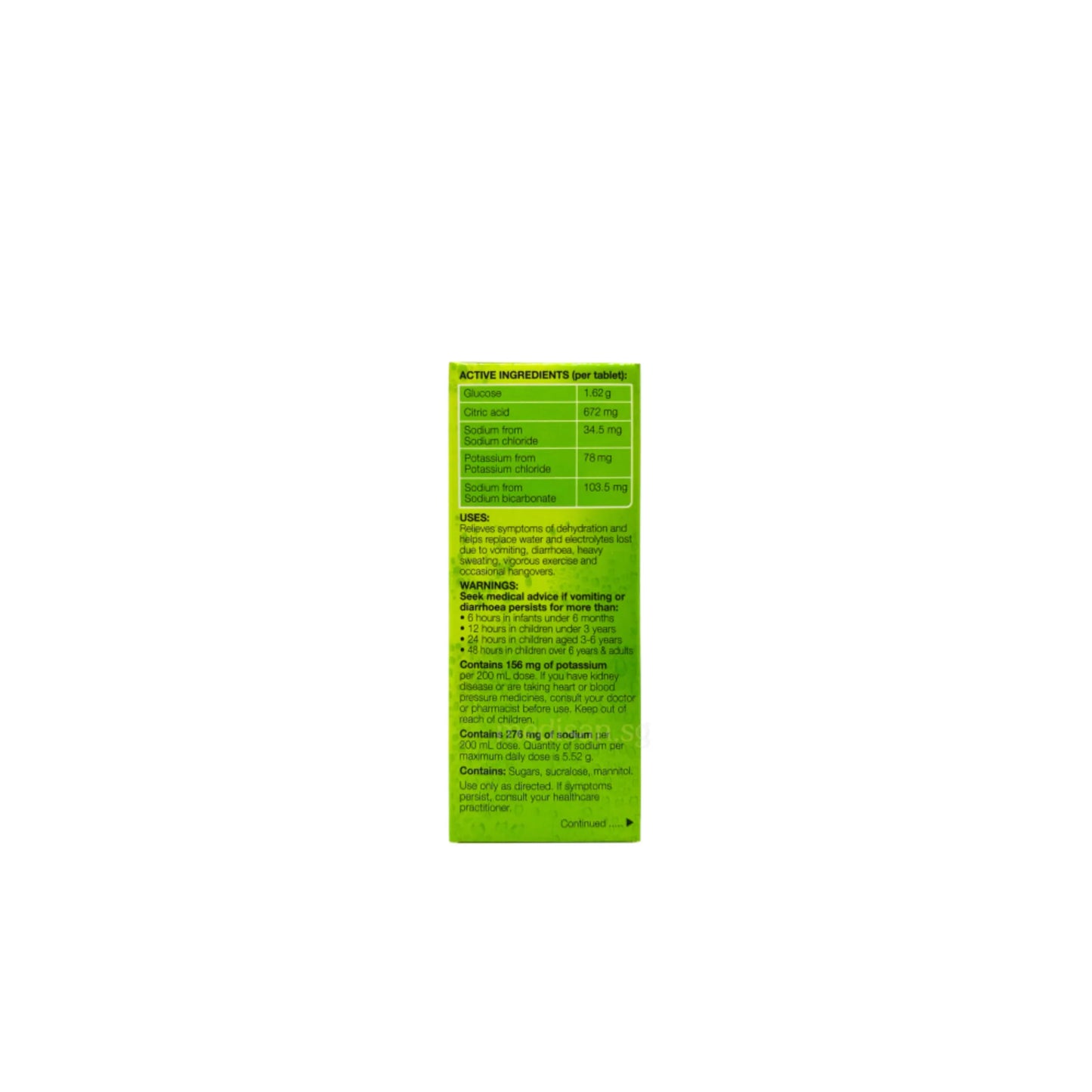 Hydralyte Effervescent tablets Lemon Lime 10s