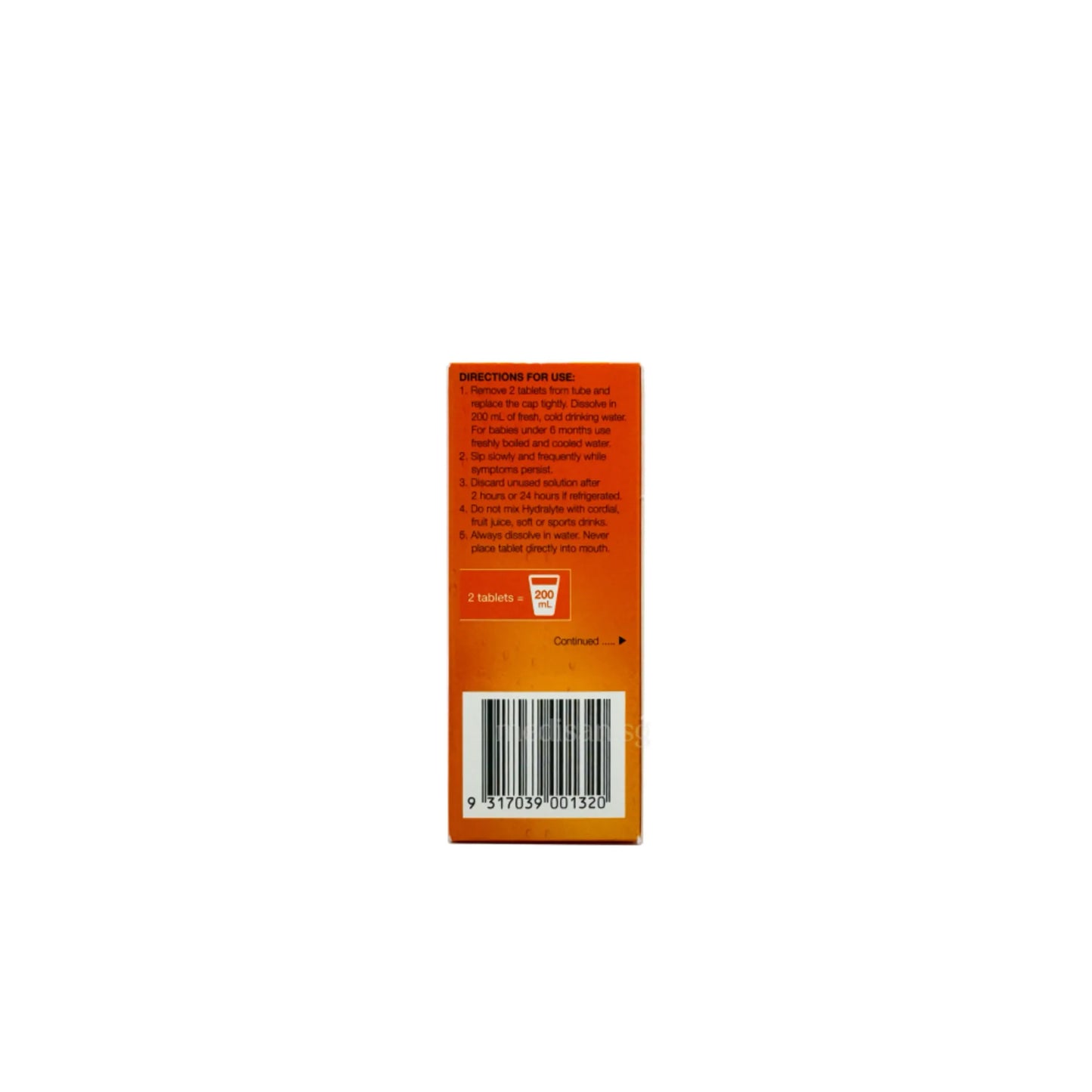 Hydralyte Effervescent tablets Orange 10s