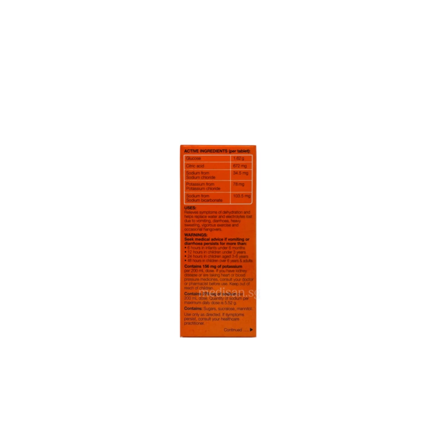 Hydralyte Effervescent tablets Orange 10s