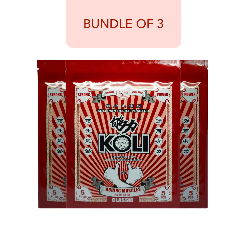 Bundle of 3 Koli pain relief plasters