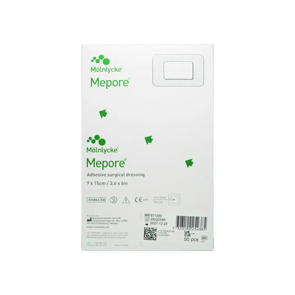 Molnlycke Mepore 9x15cm 50’s