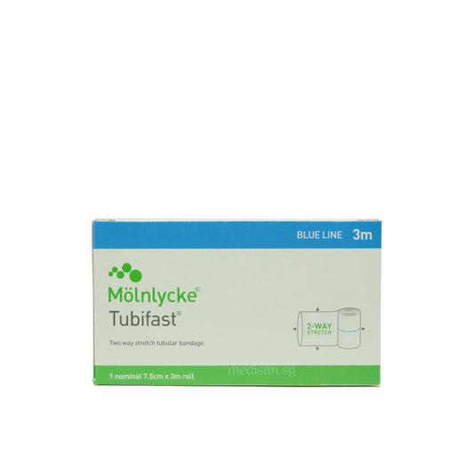 Molnlycke Tubifast Two way Stretch Tubular Bandage - Blue line 7.5cm x 3m