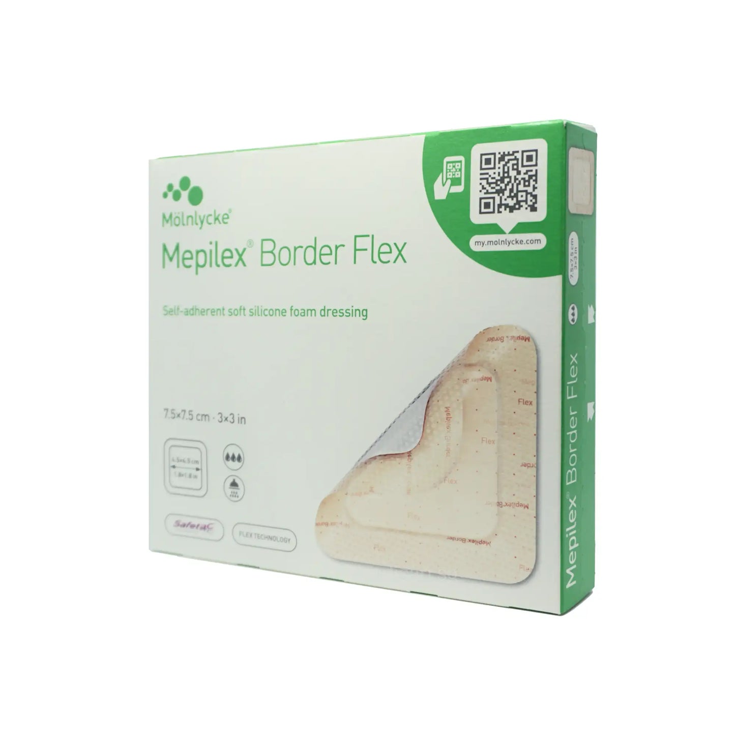 Molnlycke Mepilex Border Flex 7.5 x 7.5 cm