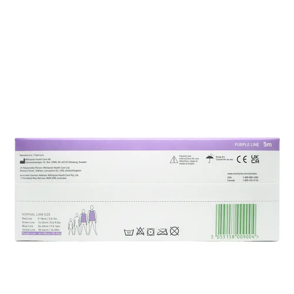 Molnlycke Tubifast Bandage Purple Line 20cm x 5m