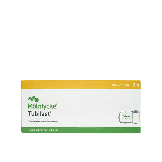 Molnlycke Tubifast Bandage Yellow Line 10.75cm x 3m