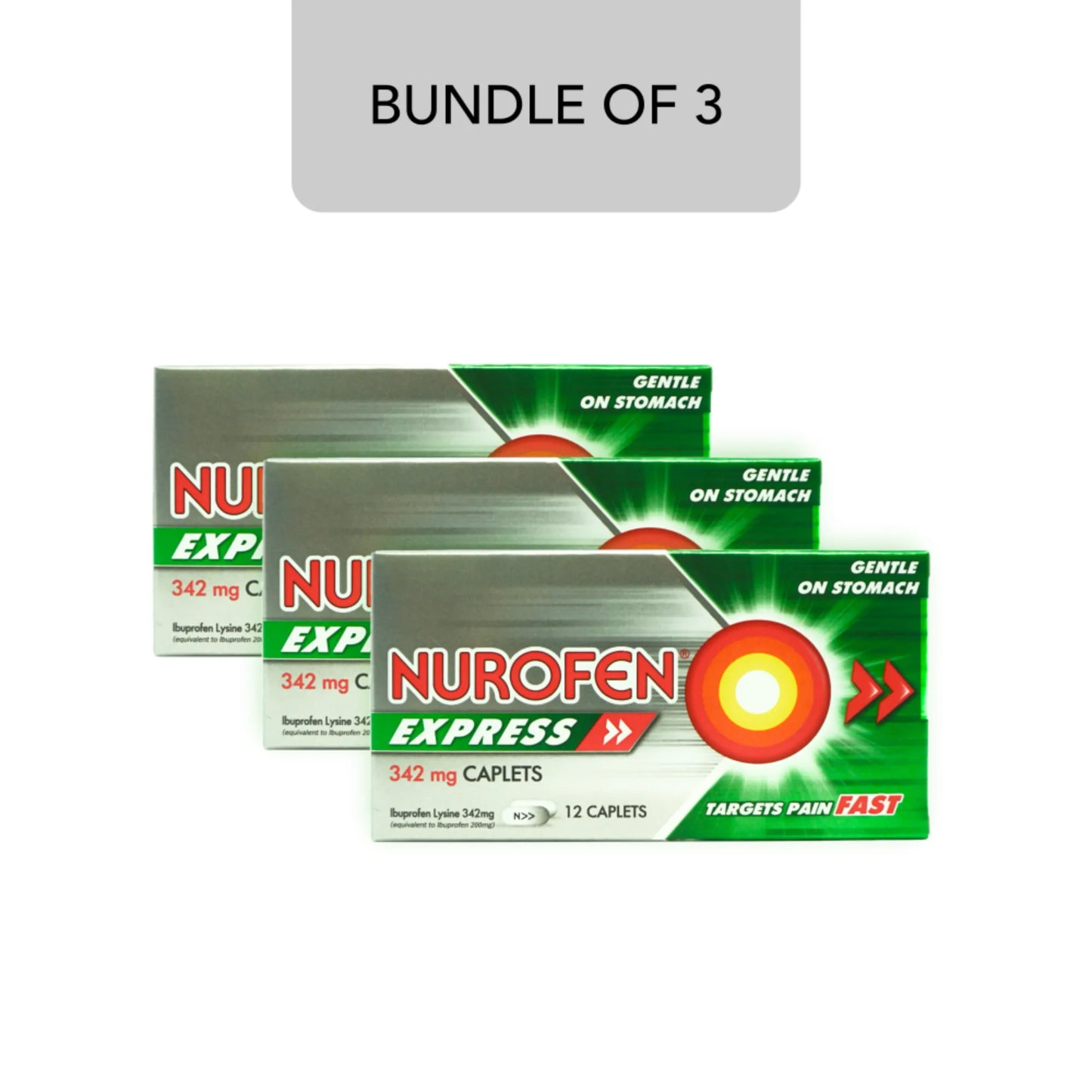 Nurofen Express 342mg Caplets 12s (Bundle of 2)