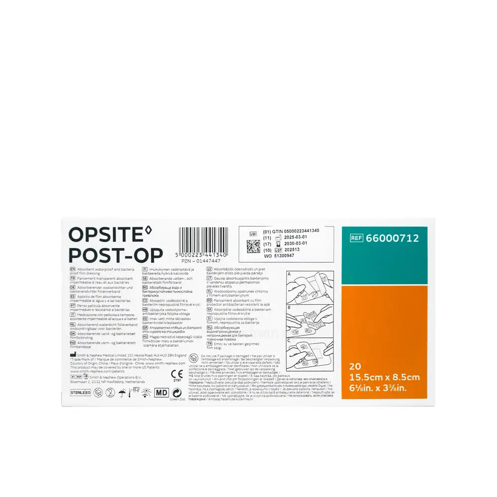 Smith & Nephew Opsite PostOp 15.5cm x 8.5cm 20’s