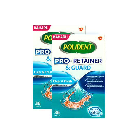 Polident Pro Retainer denture tablets 36’s (Bundle of 2)