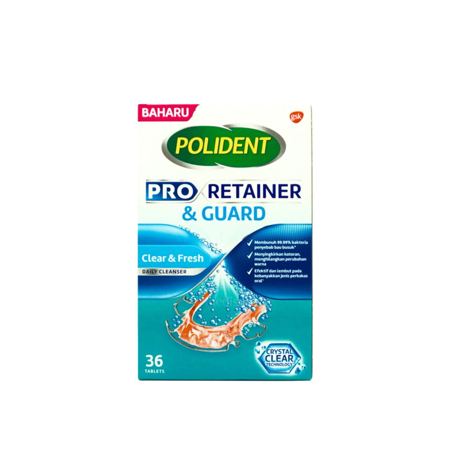 Polident Pro Retainer denture tablets 36’s (Bundle of 2)