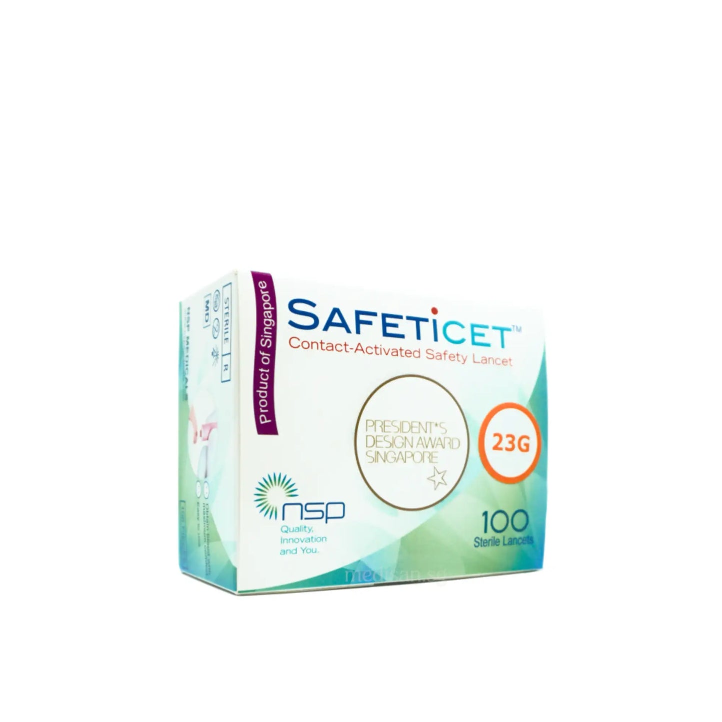 Safeticet Lancet Orange 23G x 1.8mm 100s