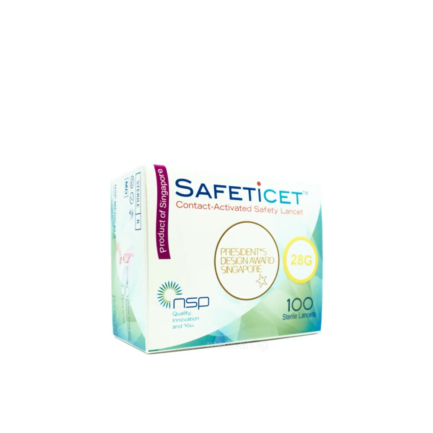 Safeticet Lancet Yellow 28G x 1.5mm 100s