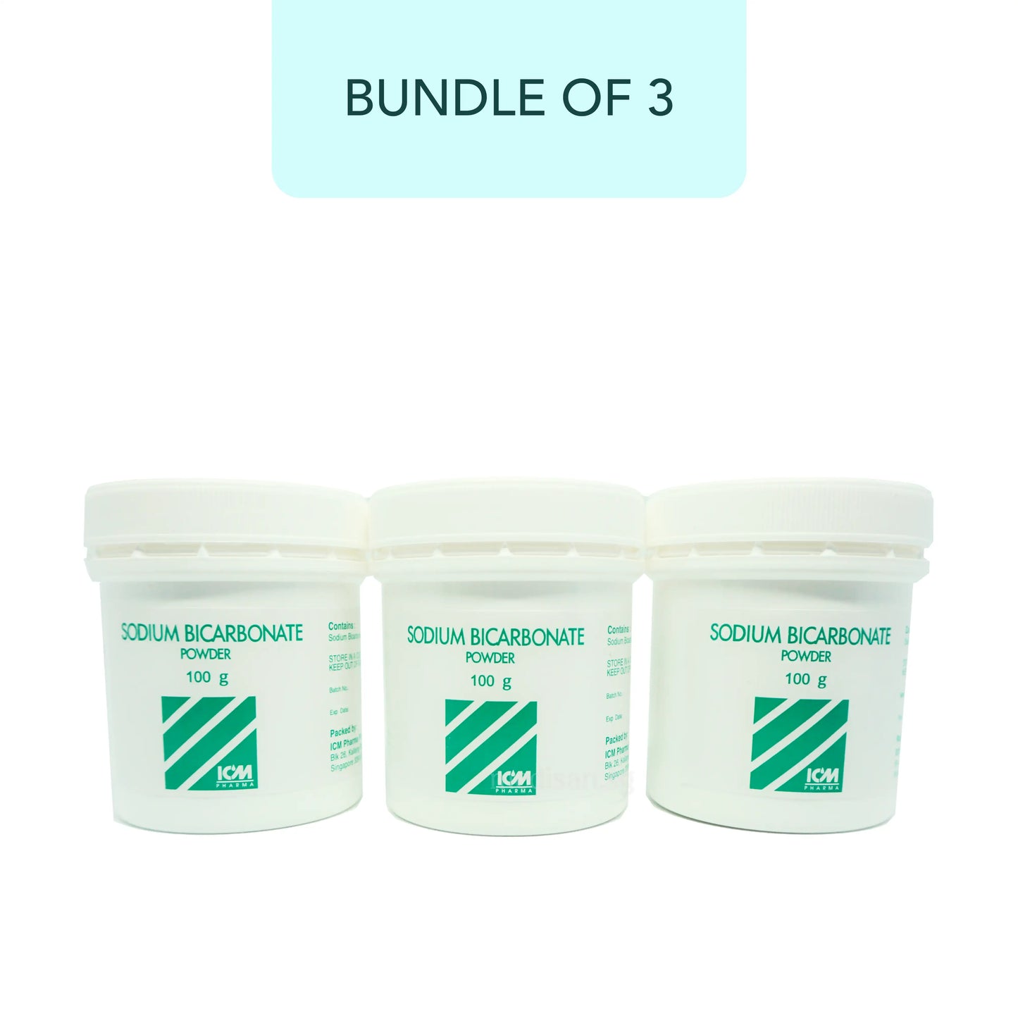 ICM Sodium Bicarbonate Powder 100g (Bundle of 3)