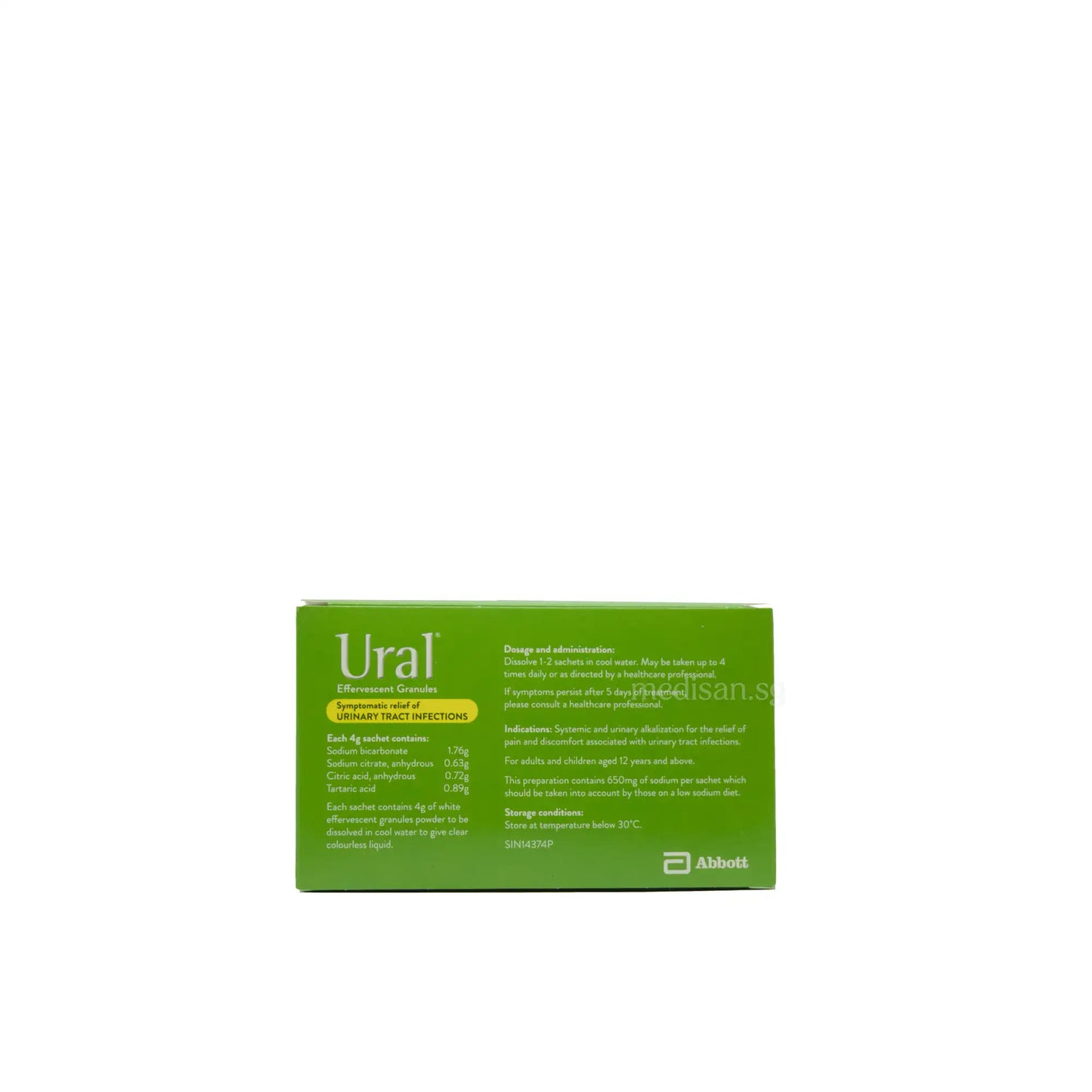 Abbott Ural Effervescent Granules Lemon Flavour 4g 28's