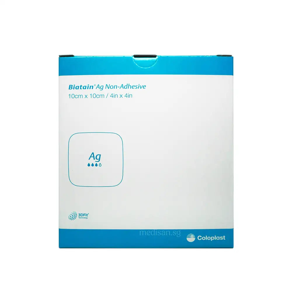 Coloplast Biatain AG Non-Adhesive 10x10cm 10’s