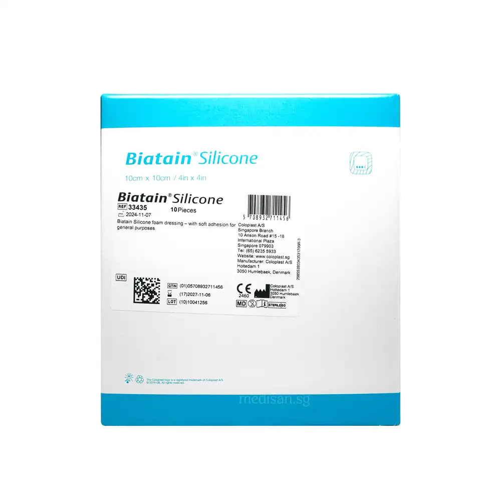 Coloplast Biatain Silicone 10x10cm 10’s