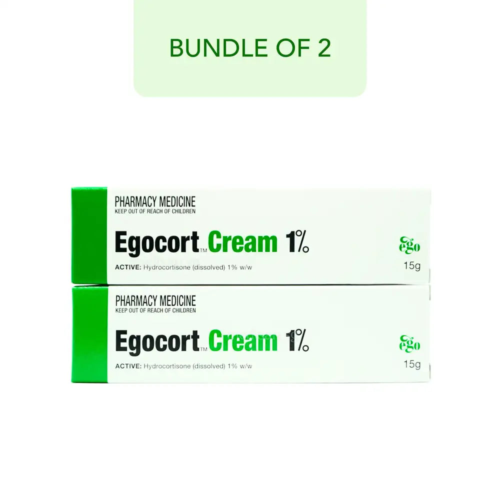 Egocort Cream 1% 15g (Bundle of 2)