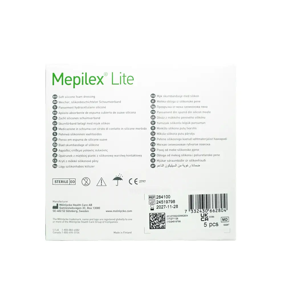 Molnlycke Mepilex Lite 10x10cm 5s
