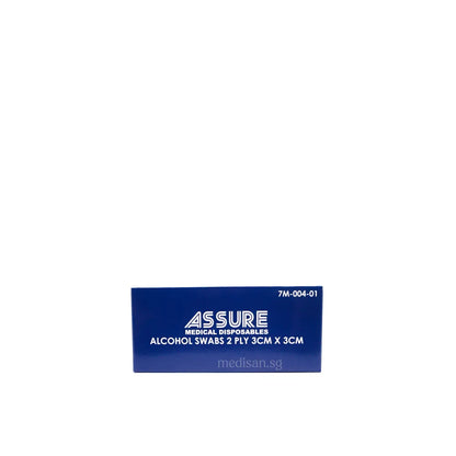 ASSURE Alcohol Swab 3 x 3cm, Sterile (Bundle of 2)