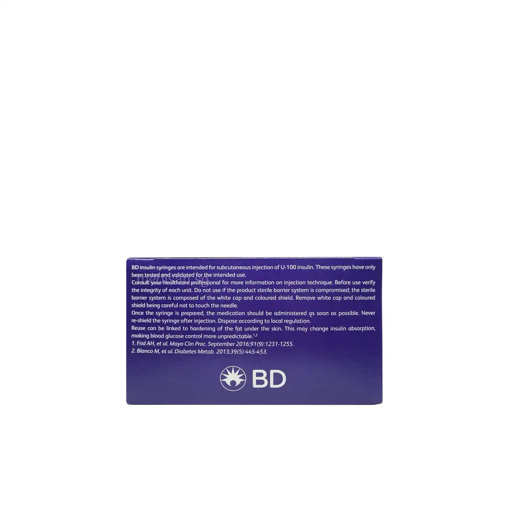 BD Insulin Syringe 0.3ml 31G 6mm 100’s
