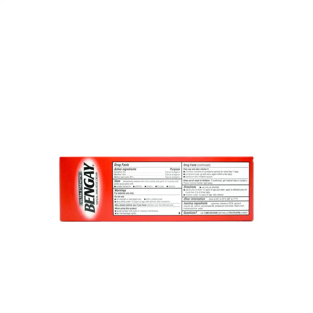 Bengay Ultra Strength Topical Pain Relieving Analgesic Cream 113g
