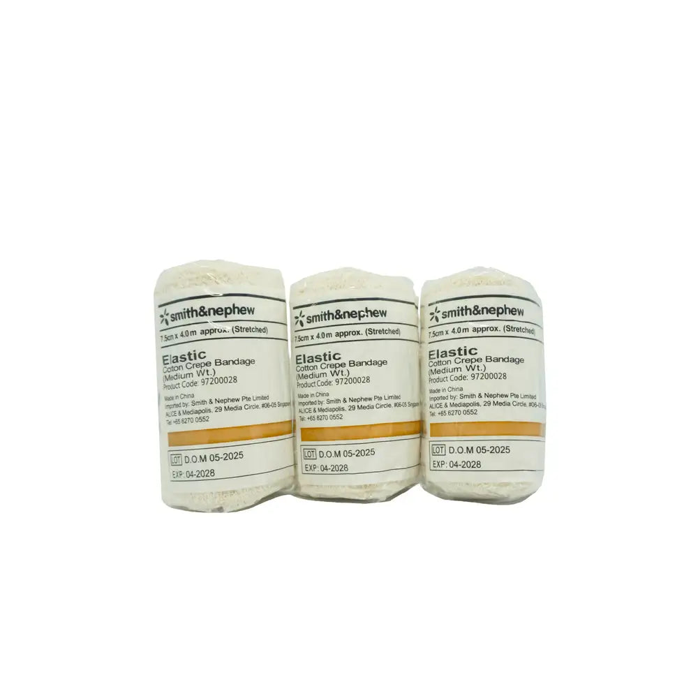 Smith & Nephew Elastic Crepe Bandage - Medium 7.5cm x 4m (Bundle of 3)
