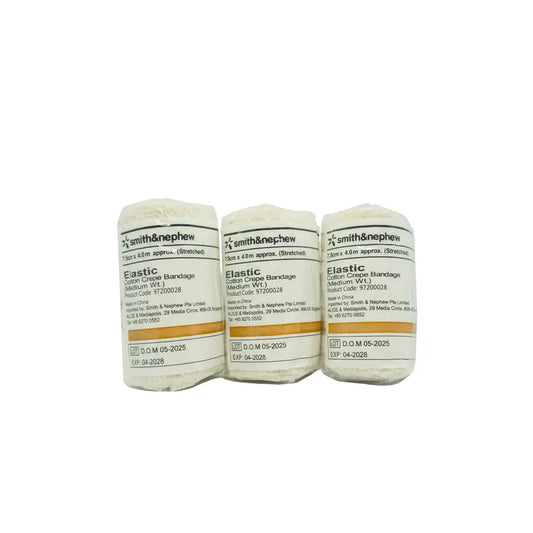 Smith & Nephew Elastic Crepe Bandage - Medium 7.5cm x 4m (Bundle of 3)