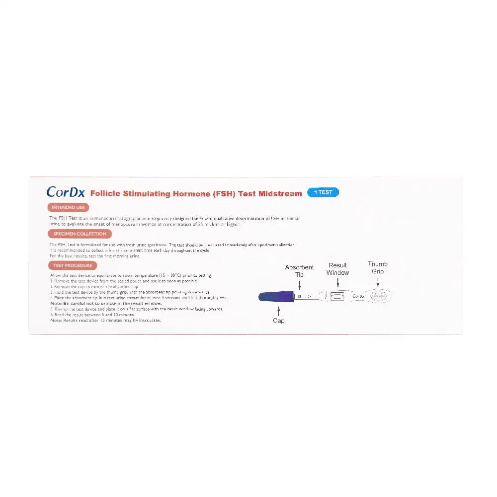 CorDx Follicle Stimulating Hormone Test Midstream 1’s