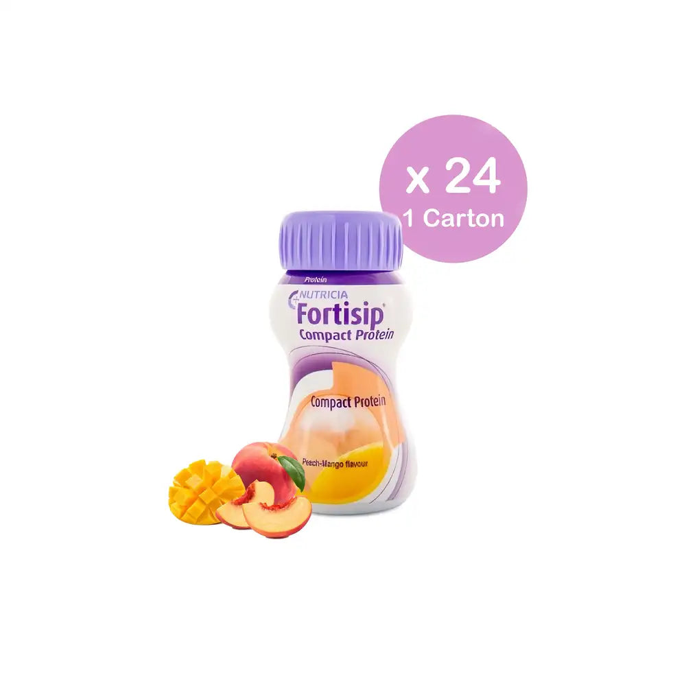 Nutricia Fortisip Peach Mango, Cool Red and Neutral 24’s