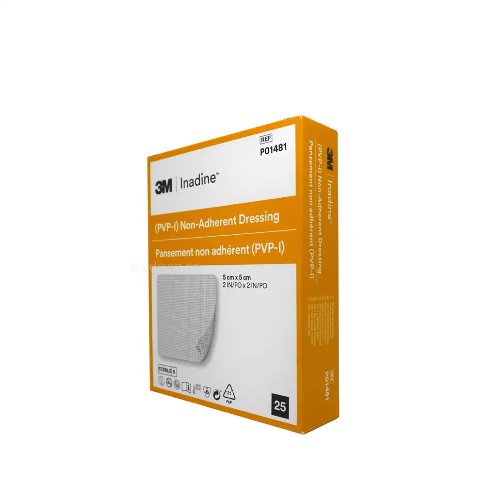 3M Inadine Povidone Iodine Non-Adherent 5x5cm 25’s