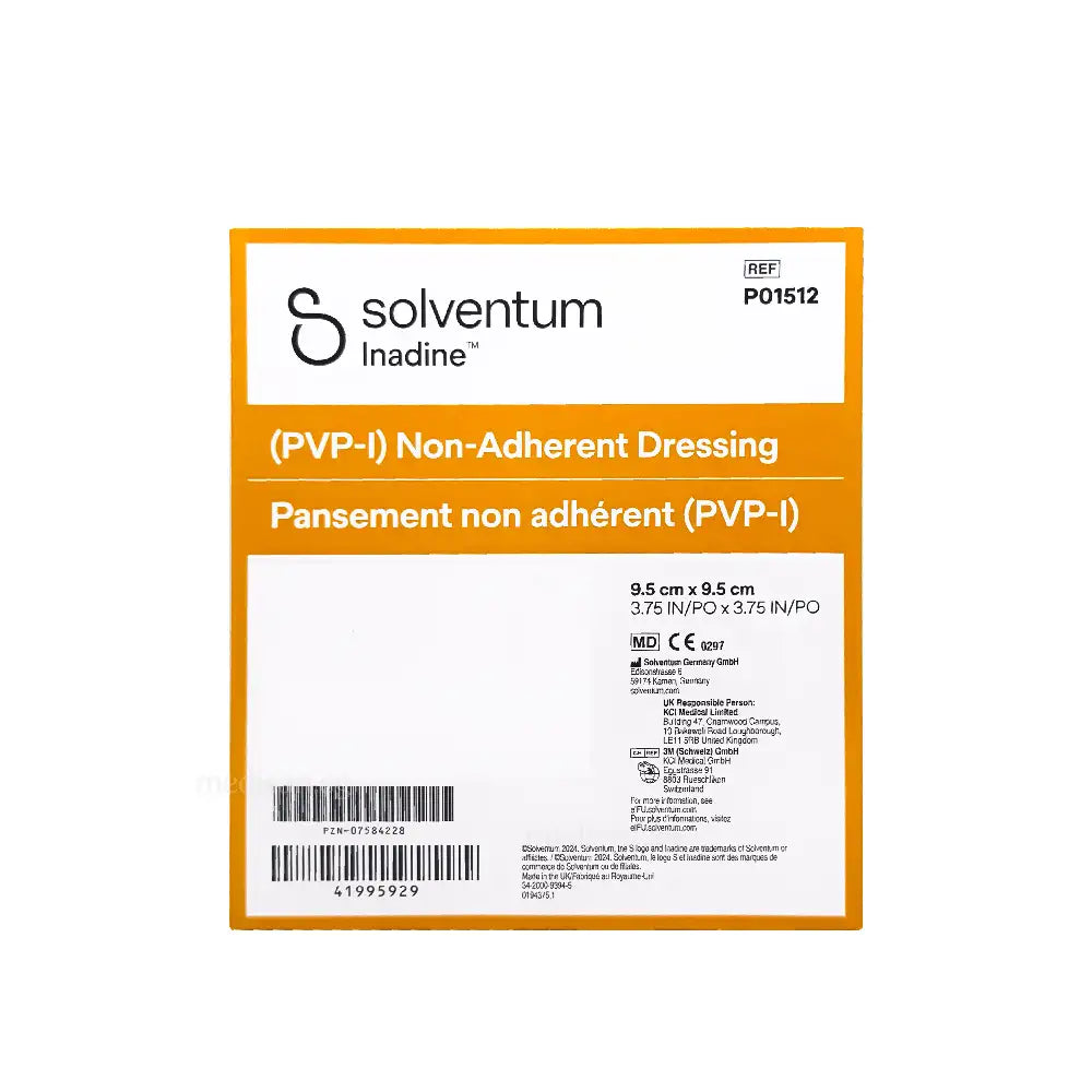 Solventum Inadine Povidone Iodine Non-Adherent 9.5x9.5cm 25’s