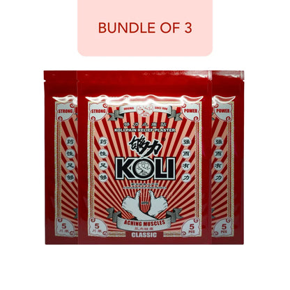Bundle of 3 Koli pain relief plasters