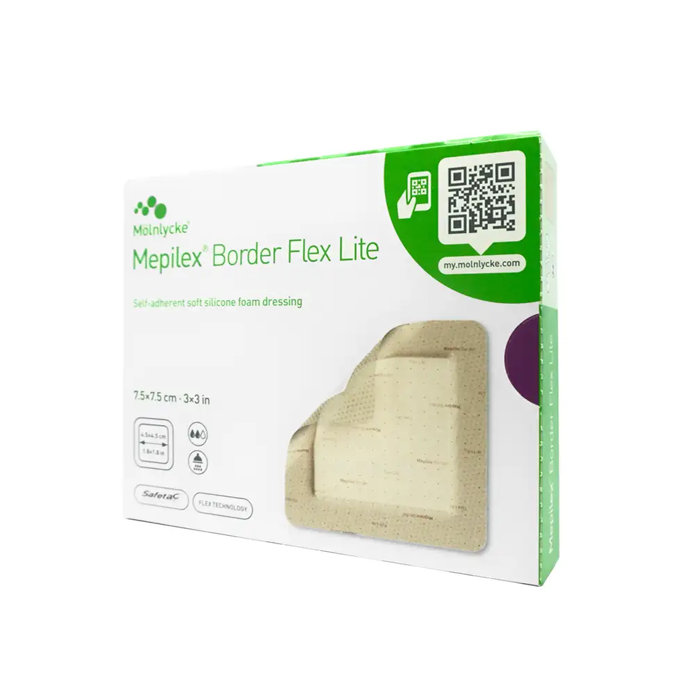 Molnlycke Mepilex Border Flex Lite 7.5x7.5 cm 5’s