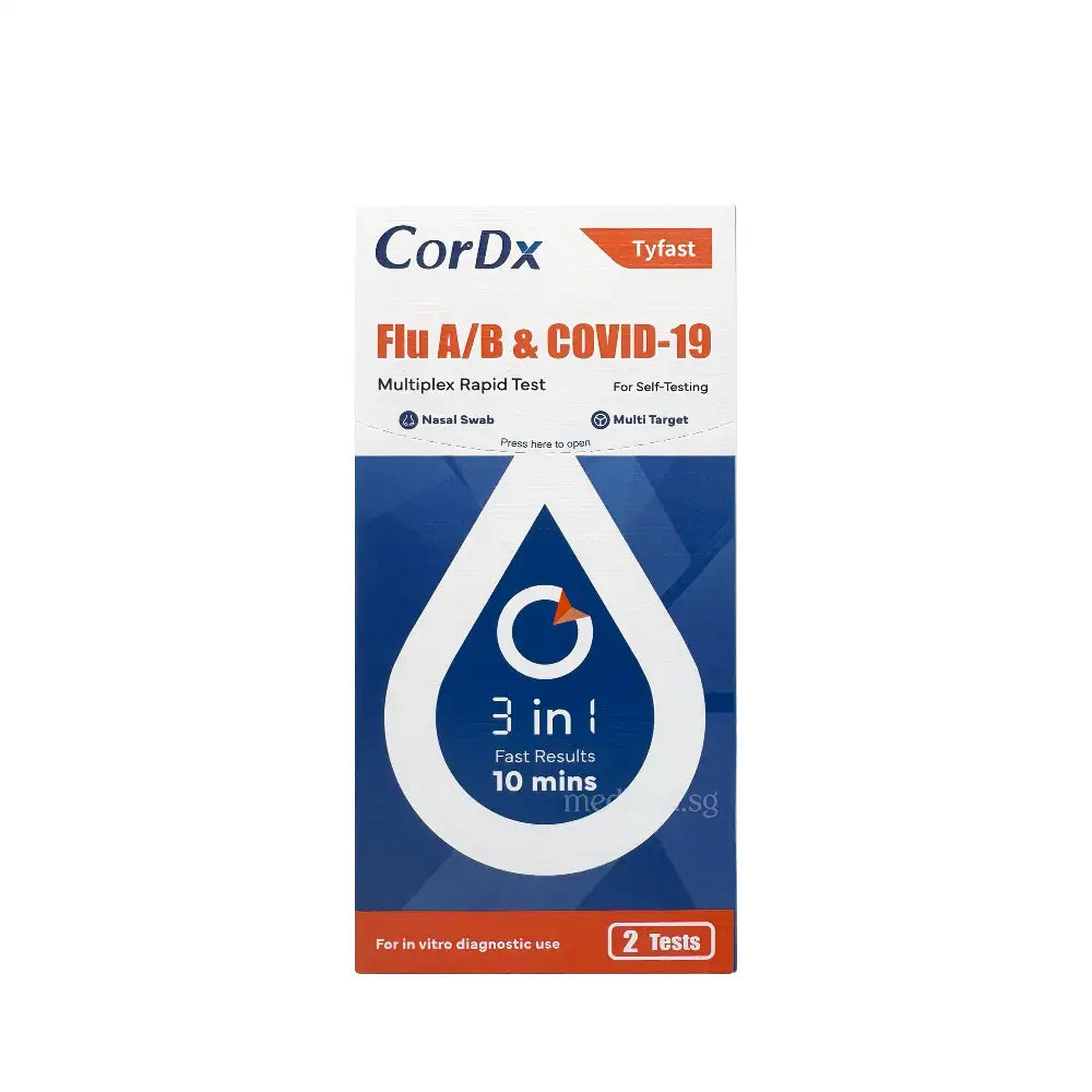 CorDx Tyfast Flu A/B & Covid-19 Multiplex Rapid Test 2s