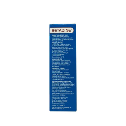 Betadine Cold Defence Nasal Spray 20ml