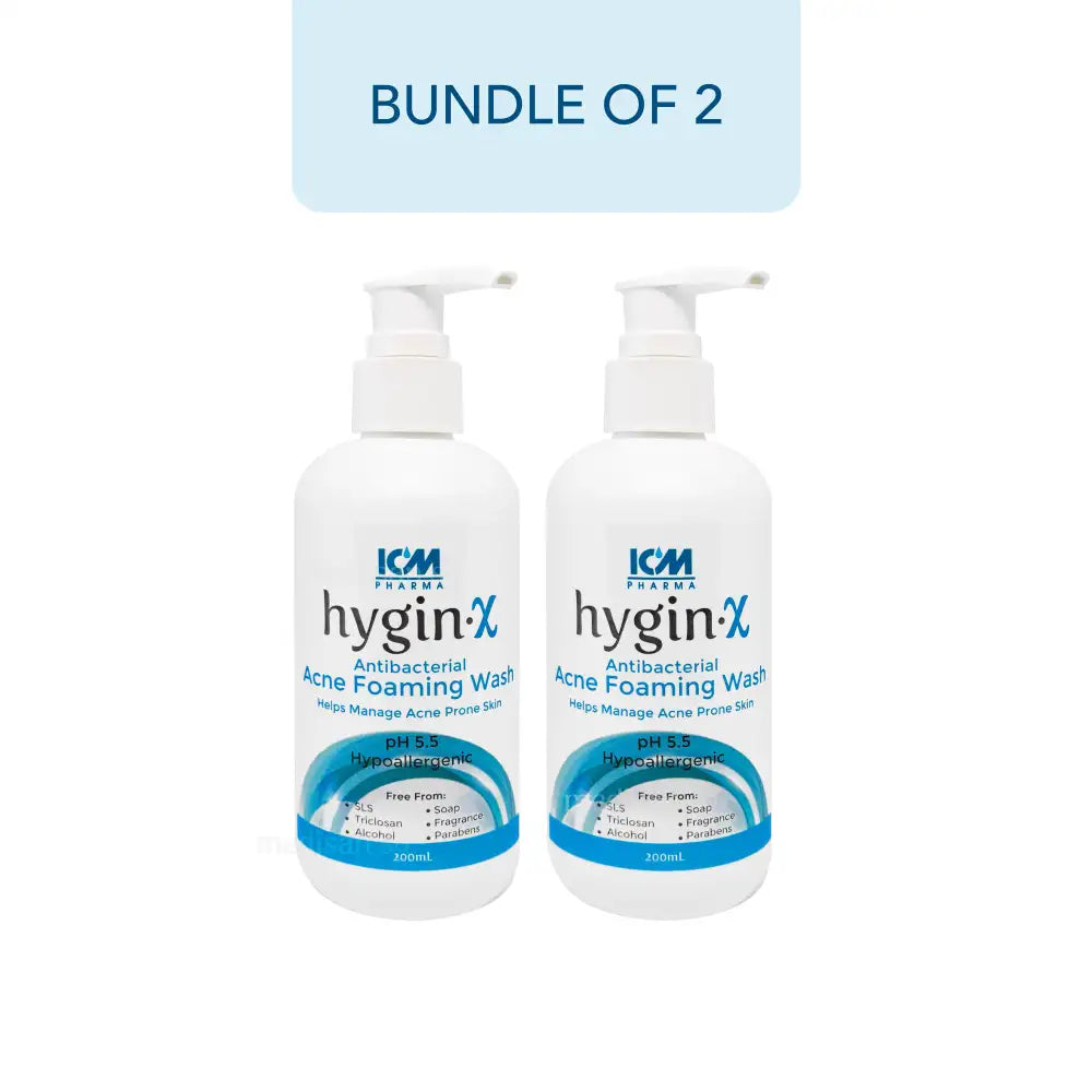 ICM Hygin-X Antibacterial Foaming Wash 200ml (Bundle of 2)