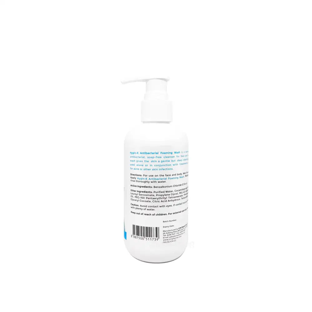 ICM Hygin-X Antibacterial Foaming Wash 200ml (Bundle of 2)
