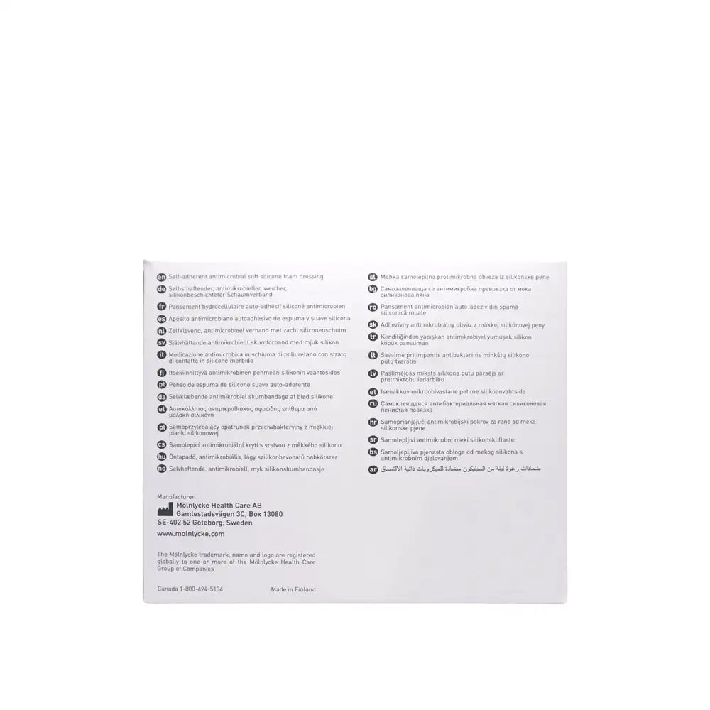 Molnlycke Mepilex Border Ag 7.5x7.5cm 5’s