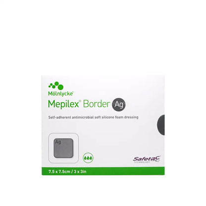 Molnlycke Mepilex Border Ag 7.5x7.5cm 5’s
